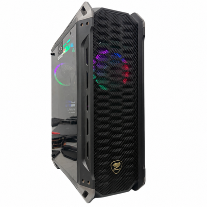 Used i5-12400F ZOTAC RTX 2060 6GB gaming PC with COUGAR case, white background, angle 4