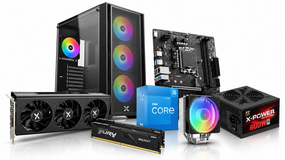Used Gaming PC Intel Core i5-12400F with XFX Radeon RX 6600 XT 8GB