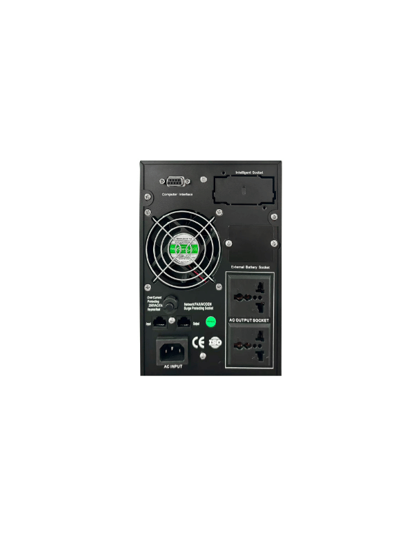 VSUN 1KVA Online UPS 800W rear panel and output sockets