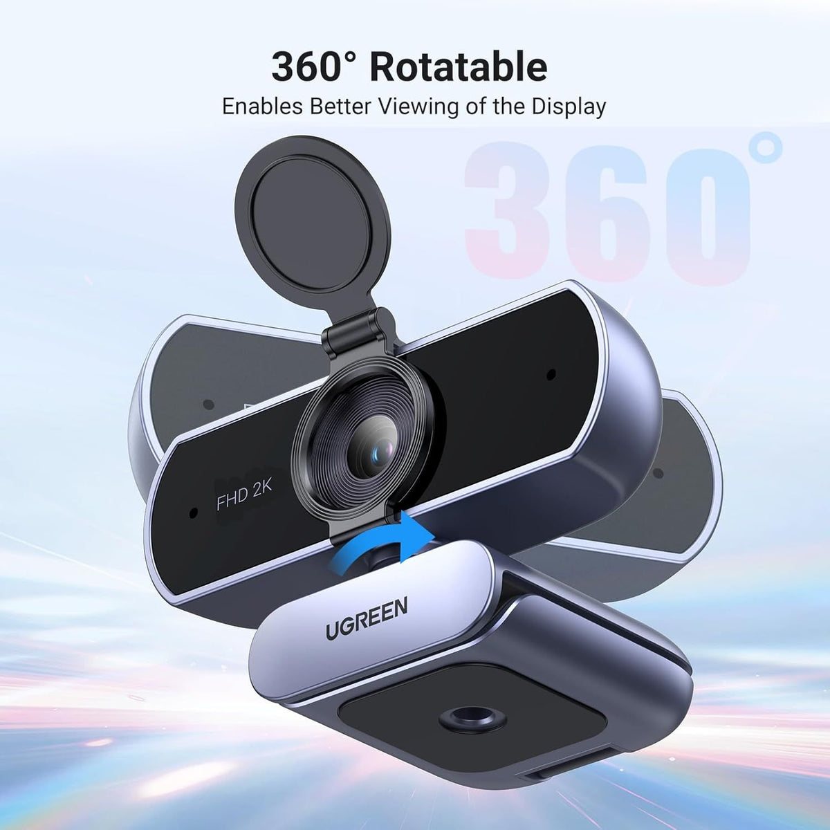 UGREEN CM717 25442 360 degree rotatable webcam