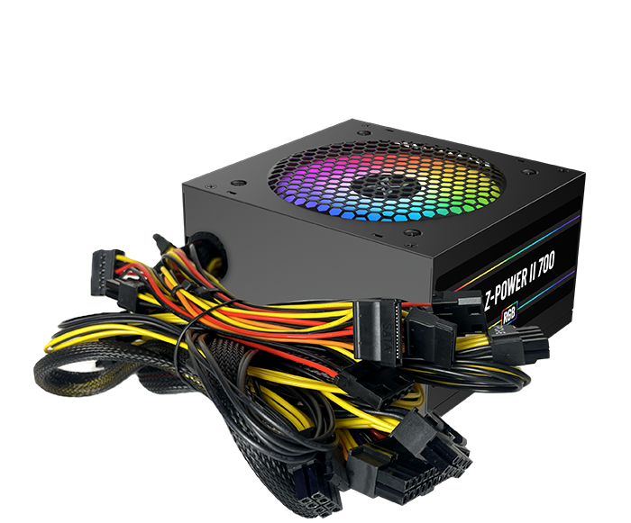 XIGMATEK Z-Power II 700 RGB 500W PSU official view 2
