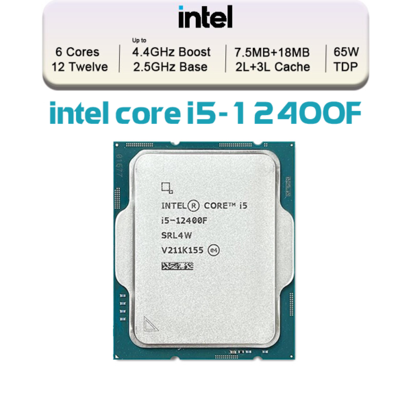 Intel Core i5-12400F 6-Core Processor - 2.50GHz to 4.40GHz CPU - Image 2