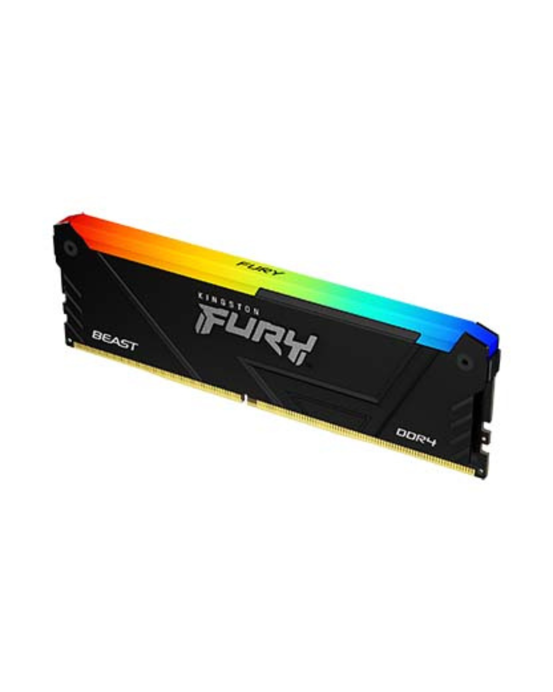 Enhance your gaming performance with Kingston FURY Beast 8GB 3200MHz DDR4 Memory featuring customizable RGB lighting.