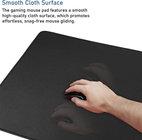 Black Mousepad 800x400x4mm with Stitched Edges - Image 6