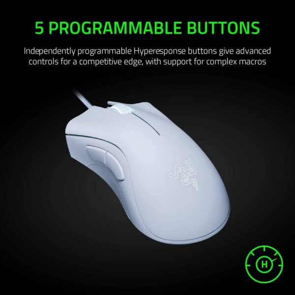 Razer DeathAdder Essential White Gaming Mouse - Image 3