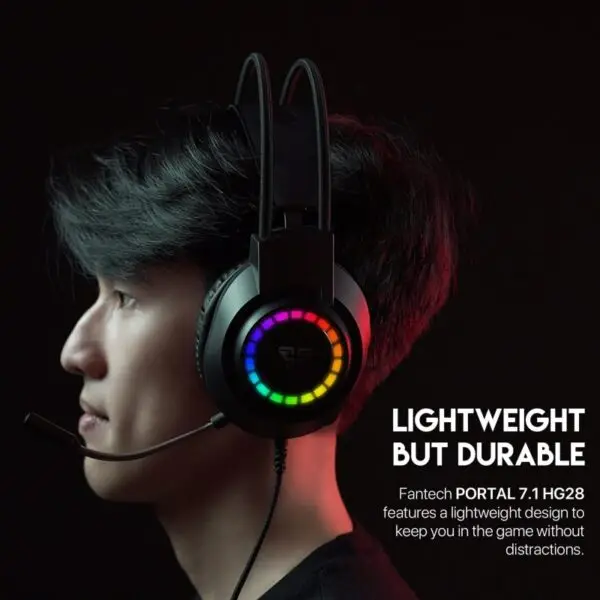 Fantech HG28 PORTAL 7.1 RGB Gaming Headset - Black - Image 2