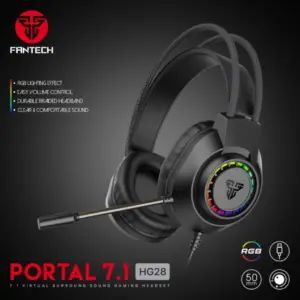 Fantech HG28 PORTAL 7.1 RGB Gaming Headset with USB connectivity and RGB lighting​