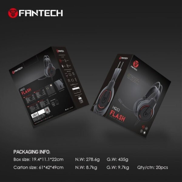Fantech HQ53 FLASH Gaming Headset – Black - Image 9