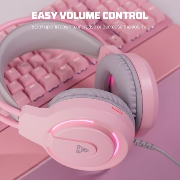 Fantech HQ53 FLASH Gaming Headset – Pink - Image 4