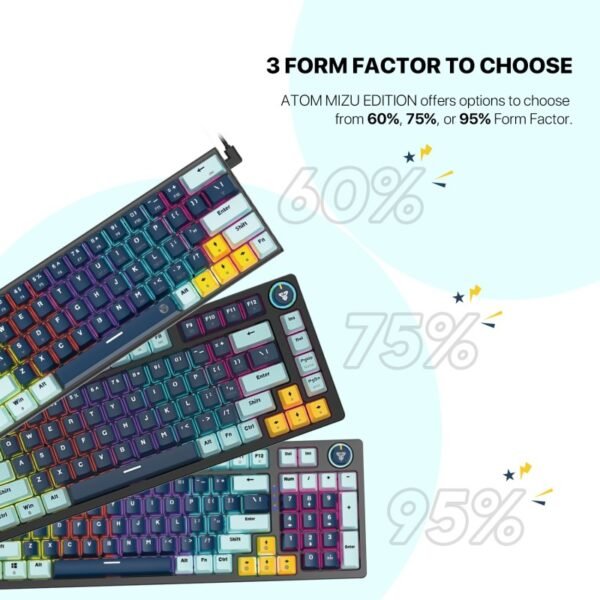 Fantech MK875V2 Mechanical Gaming Keyboard – Navy Blue - Image 2