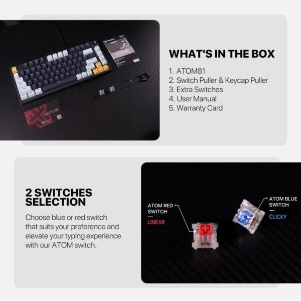 Fantech MK875V2 Mechanical Gaming Keyboard – Navy Blue - Image 8