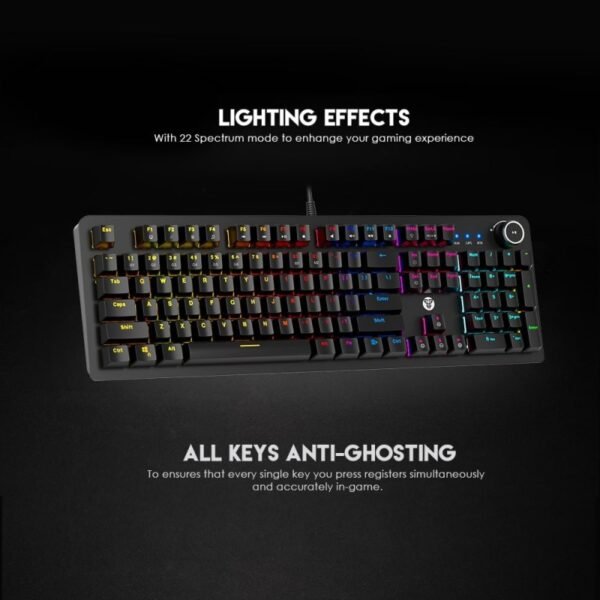Fantech MK853 Maxpower RGB Mechanical Gaming Keyboard – White - Image 3
