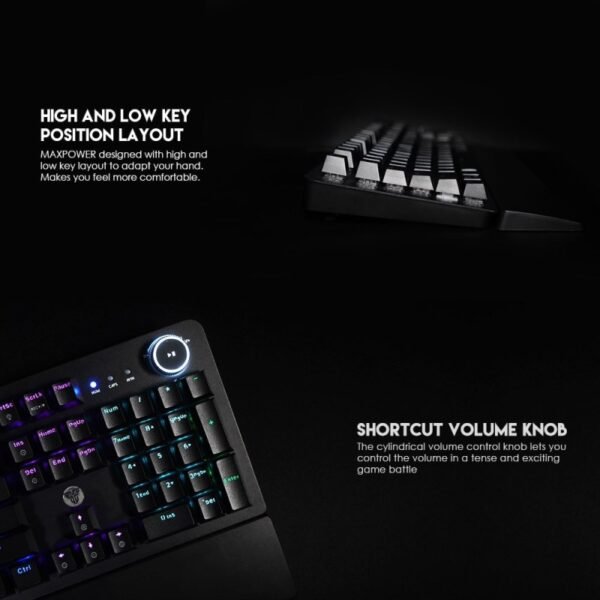 Fantech MK853 Maxpower RGB Mechanical Gaming Keyboard – White - Image 4