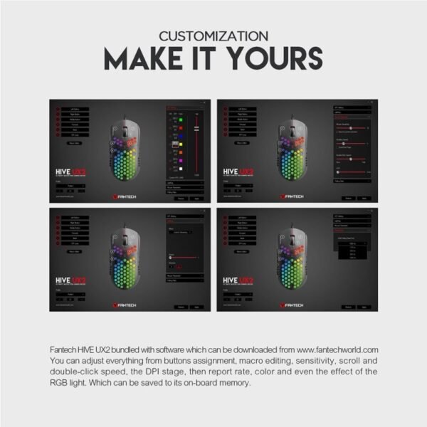 Fantech UX2 RAPTOR Gaming Mouse - PIX ART 12000DPI - Image 6
