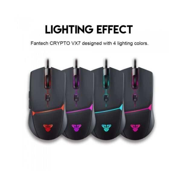 Fantech VX7 CRYPTO Gaming Mouse – Black RGB 8000 DPI - Image 9