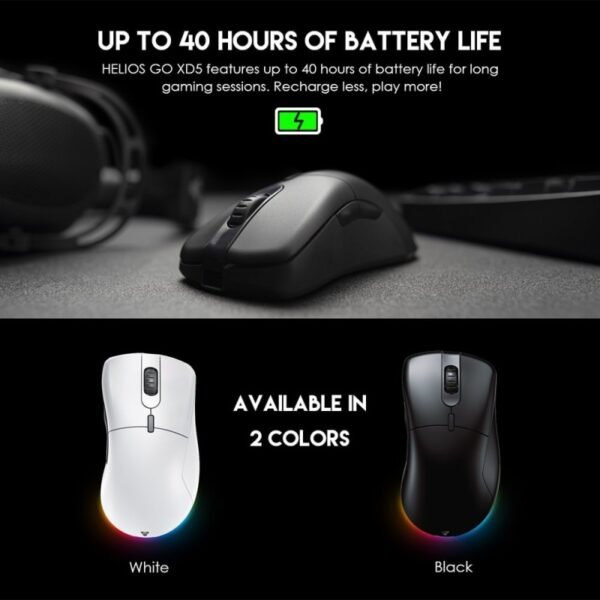 Fantech XD5 HELIOS GO Wireless Gaming Mouse – White - Image 10
